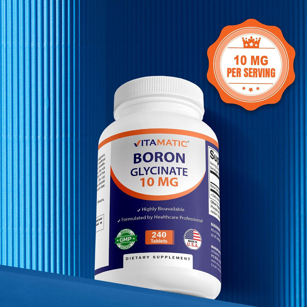 Vitamatic Boro Quelado (como Glicinato) 10 mg, 240 Comprimidos