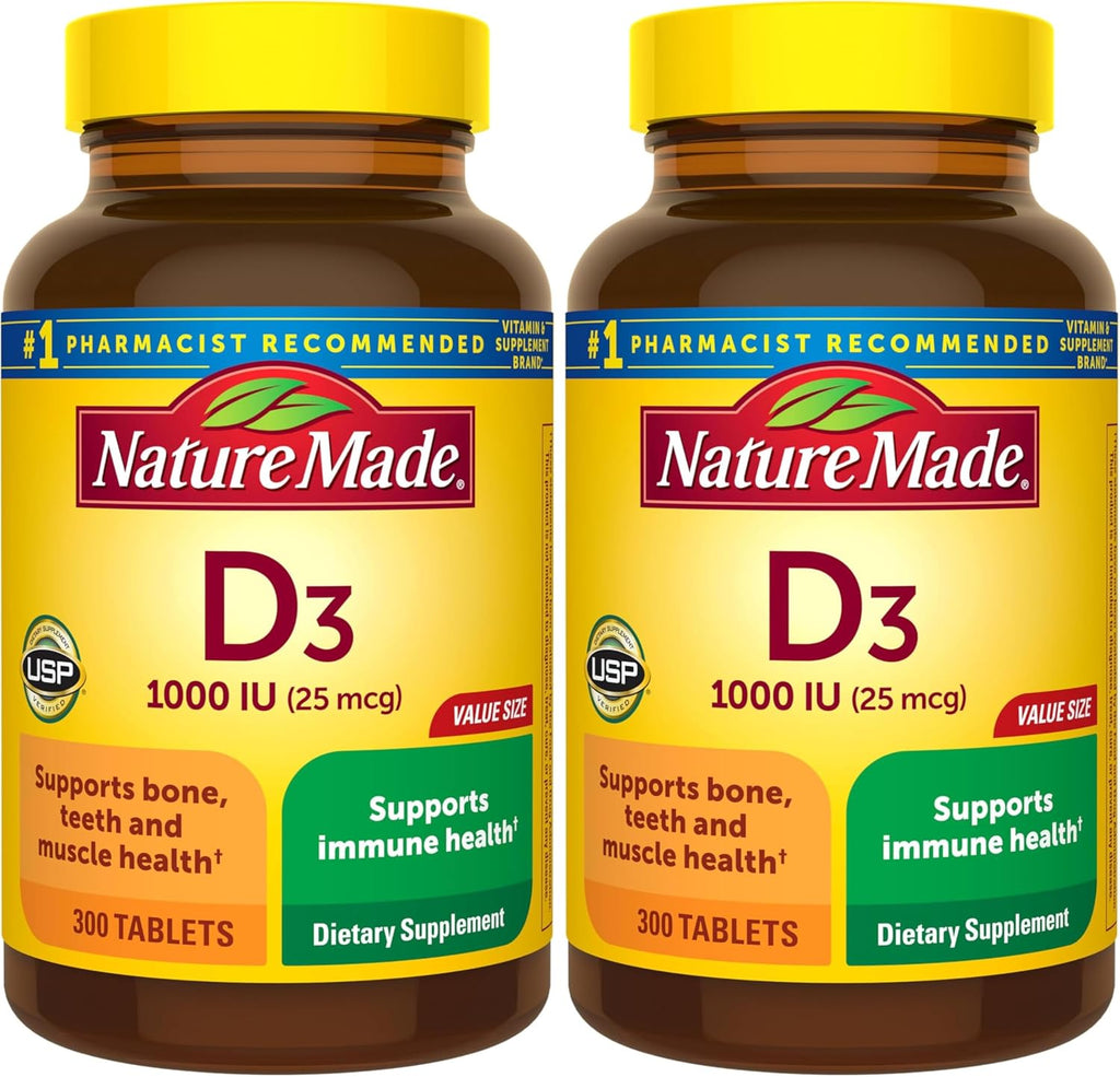Nature Made Vitamina D3 1000 UI (25 mcg) - 300 Comprimidos