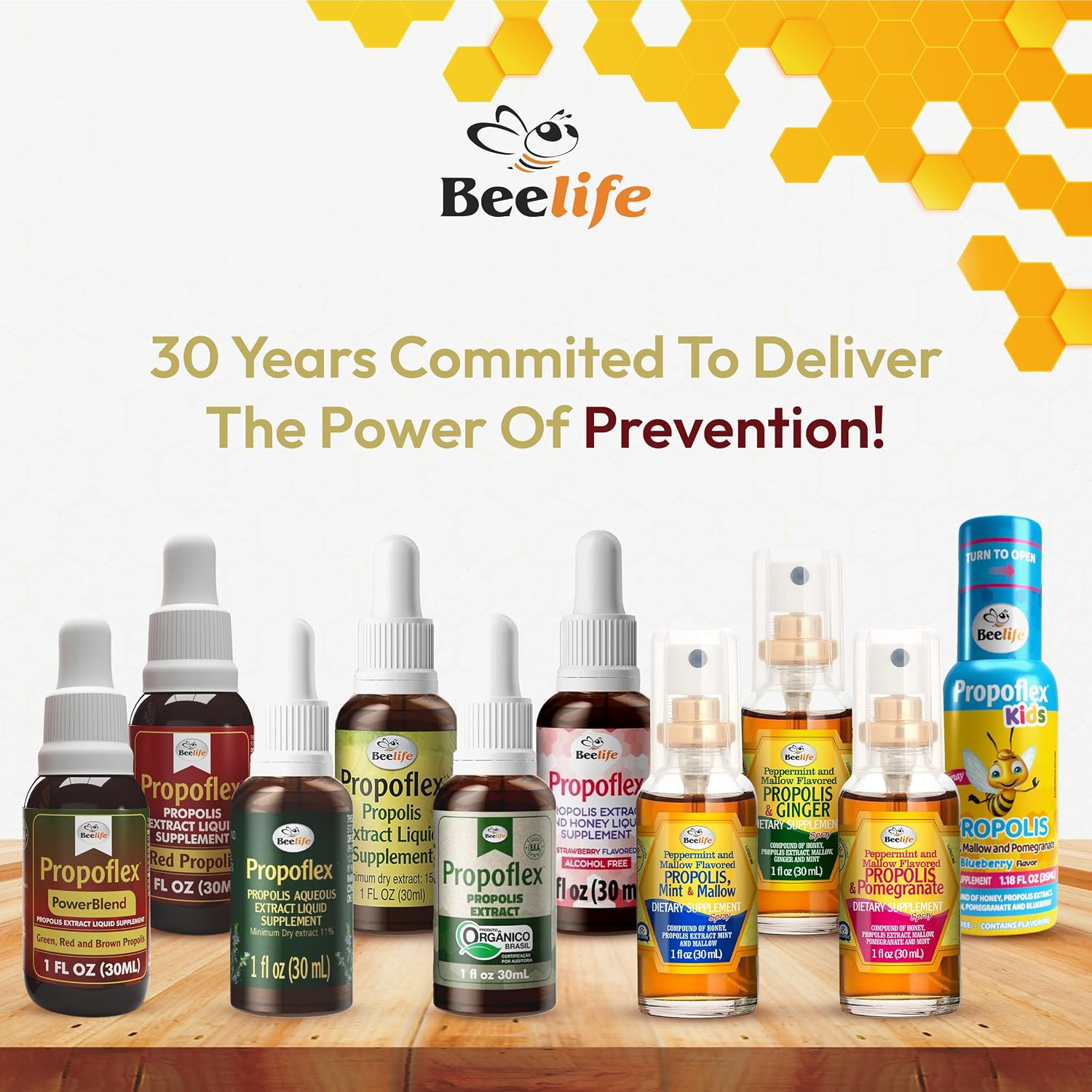 Extracto de Propóleo Verde Orgánico Beelife Propoflex - Rico en Artepillin-C - 30 ml