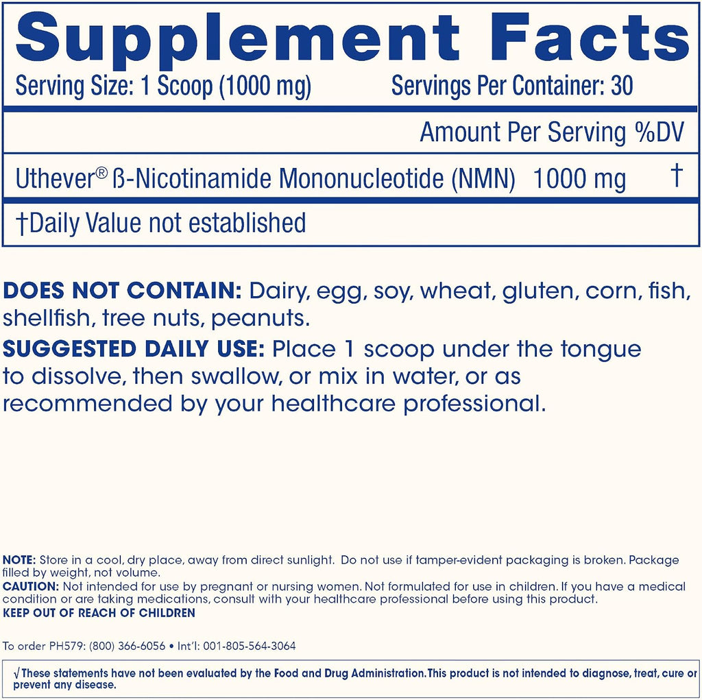 ProHealth NMN Pro Powder (30 Gramos) - Uthever® NMN Puro para Energía Celular y Apoyo Mitocondrial