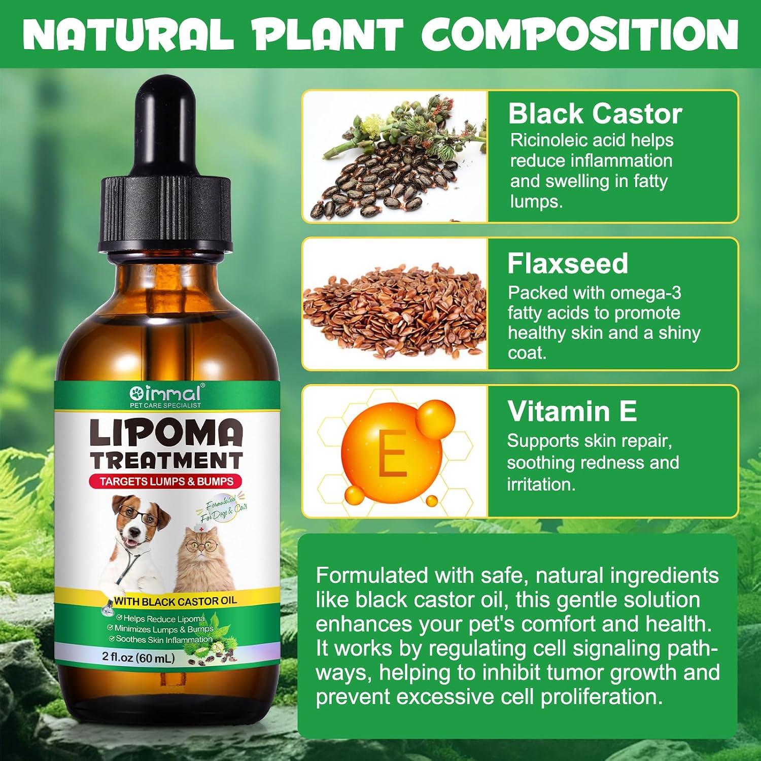 Aceite de Ricino para el Tratamiento de Lipomas en Perros y Gatos – 59 ml