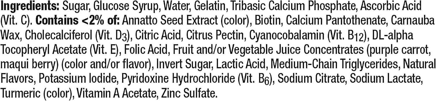 Centrum Multivitamin Gummy for Adults 50 Plus, Sabor Fruta, 120 Gomitas