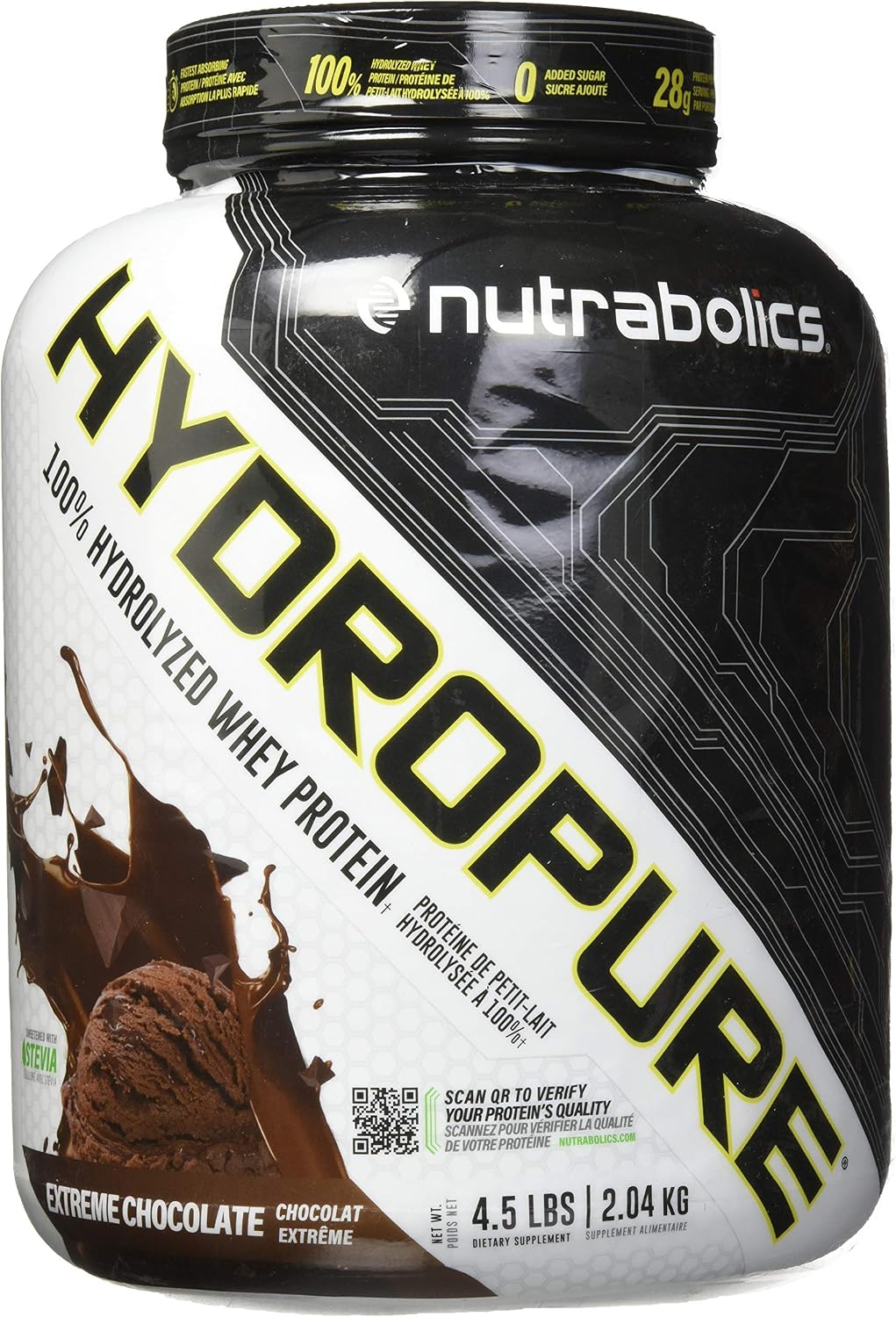 Nutrabolics Hydropure - Proteína de Suero Hidrolizada, 4.5 lbs (2.04 kg)
