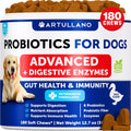 Probióticos para Perros - Apoya la Salud Digestiva, Piel con Picor, Alergias, Inmunidad, Equilibrio de Levaduras - Probióticos y Enzimas Digestivas con Prebióticos - Reduce Diarrea, Gases - 180 Masticables Probióticos para Perros