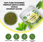 Vegs Graviola Soursop Leaf Powder - Polvo de Hojas de Graviola Orgánico, 8 oz (227 g)