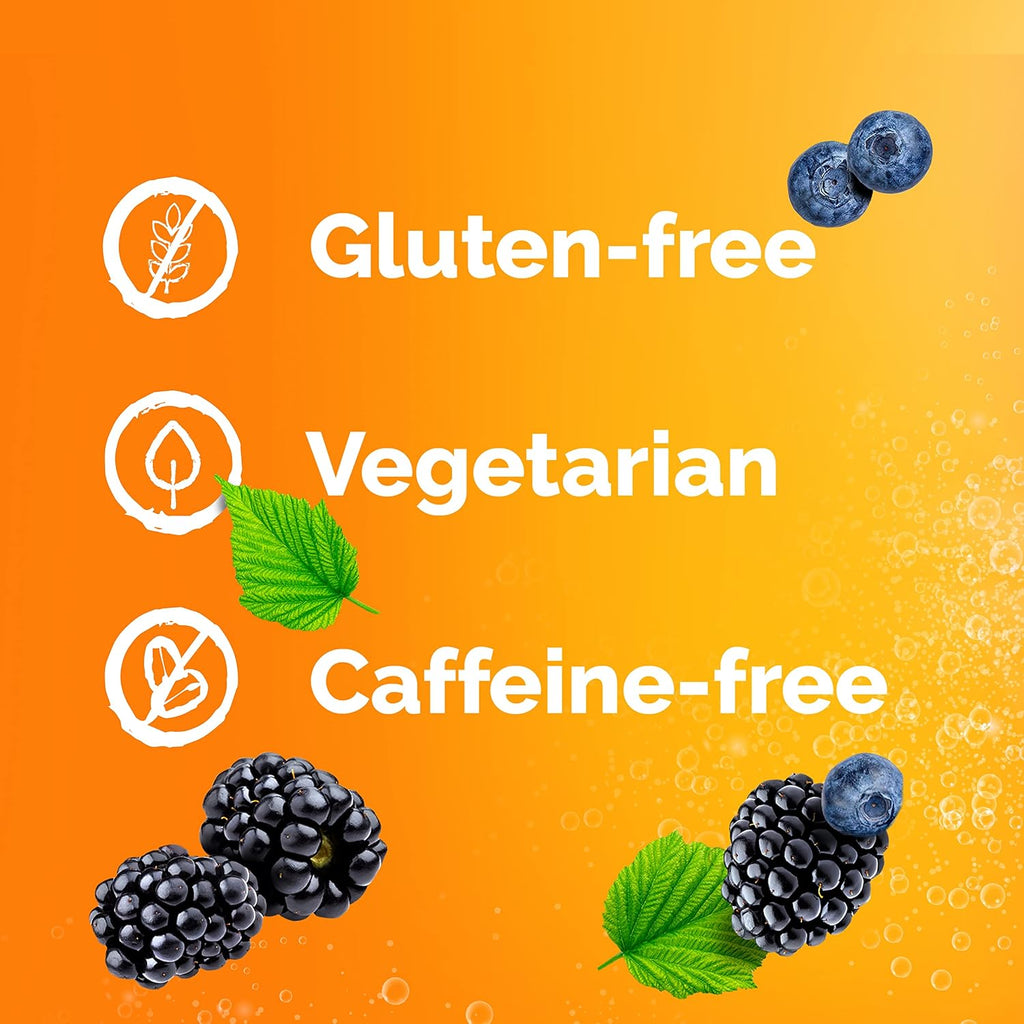 Emergen-C Vitamina C y Ashwagandha Mezcla para Bebida, Sabor Frutos del Bosque - 18 Sobres