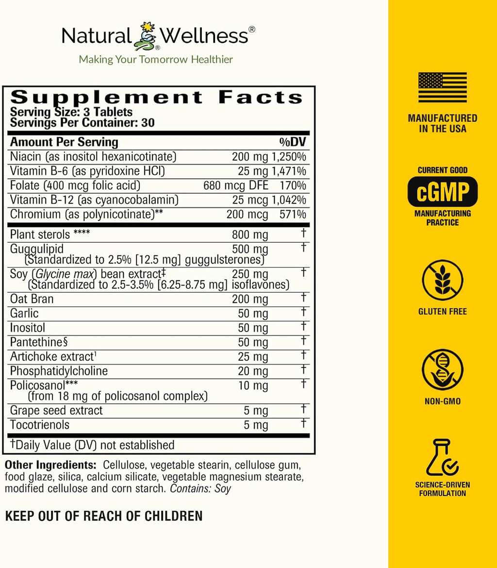 Apoyo al colesterol – Bienestar natural – 90 Comprimidos