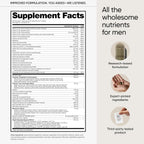 Multivitamínico para Hombres meOrigin | Complejo con Zinc, Vitamina D, C, B12, Saw Palmetto, Biotina, Selenio | 79 Nutrientes para la Energía y el Cabello Saludable | 30 Días