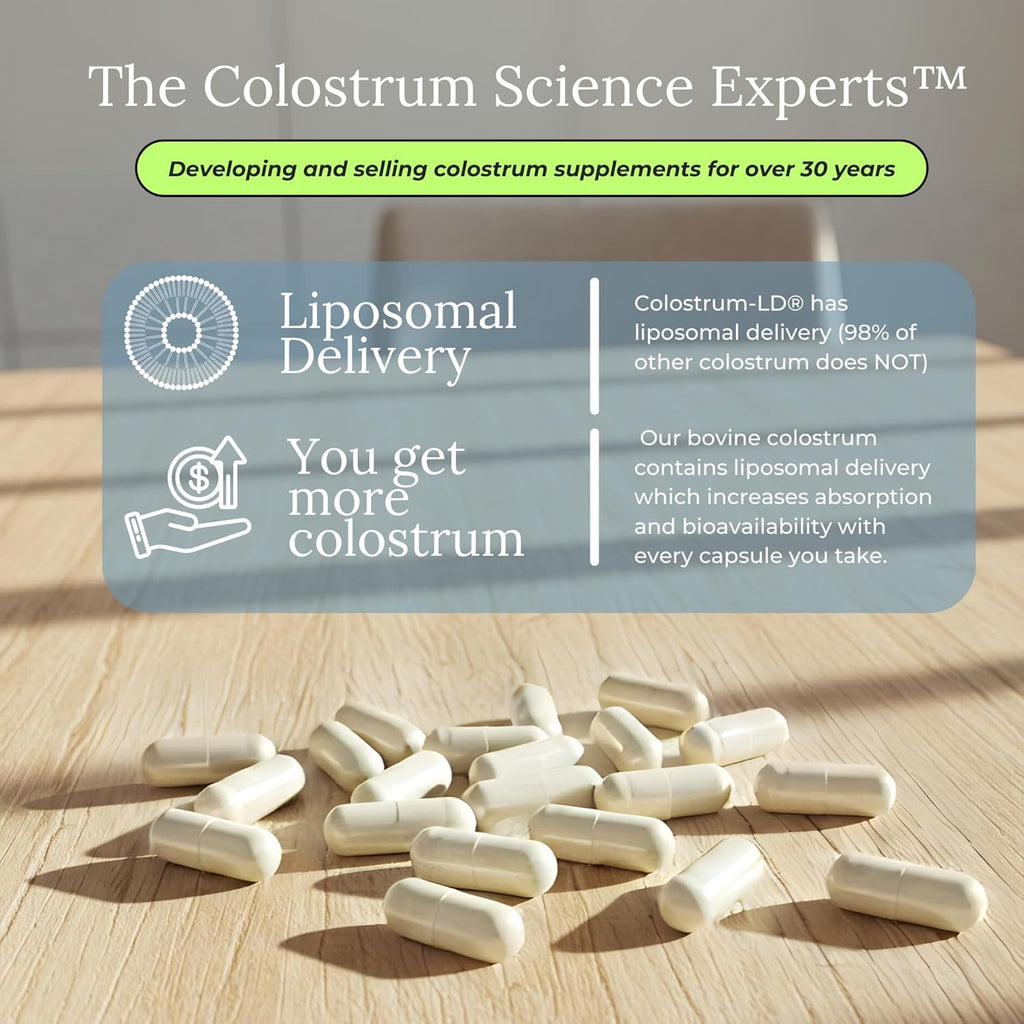 Colostrum-LD Cápsulas de Calostro con Administración Liposomal - Alta Absorción - 240 Cápsulas