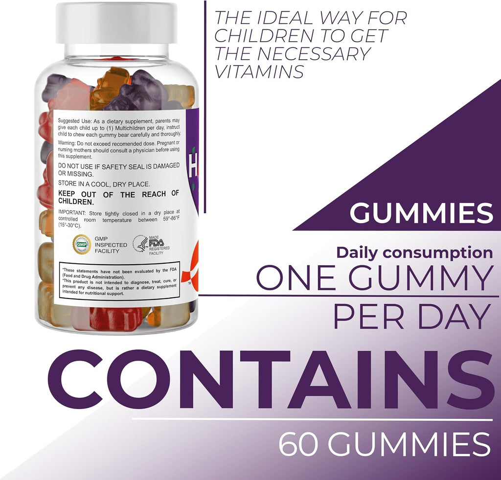 Hallusa Natural Multivitaminas para Niños en Gomitas - 60 Gomitas