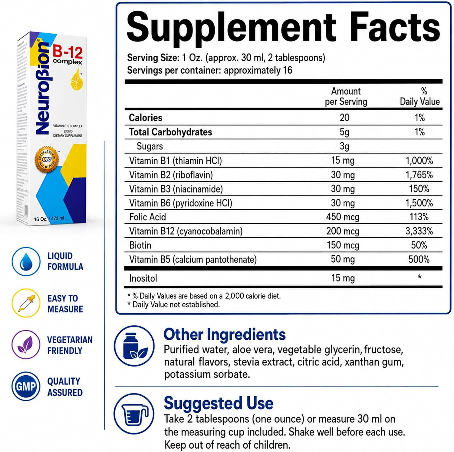 Neurobion Complejo B12 Líquido Sabor Cítricos Paquete de 2 (2 x 16 oz)