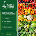 Potent Garden Multivitamínico para Hombres y Mujeres – 42 Frutas y Verduras, Probióticos y Enzimas, Complemento Alimenticio Diario, 90 Comprimidos