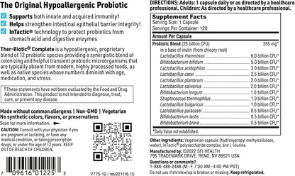 Klaire Labs SFI Health Ther-Biotic Complete - Probióticos de 25 mil millones de UFC, 12 cepas, Hipoalergénico, 120 Cápsulas – Image 5