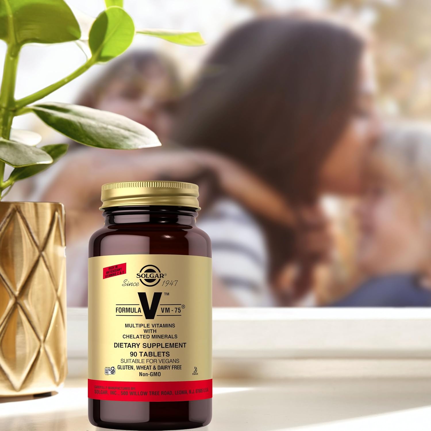Solgar Formula VM-75, 90 Comprimidos - Multivitamínico con Minerales Quelados - Vitaminas A, B6, B12, C, D, E - Biotina, Magnesio, Calcio, Hierro, Zinc - Vegano, Sin Gluten, Sin Lácteos, Kosher