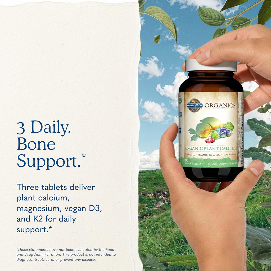 Garden of Life Calcium with Magnesium and Vitamin D3 & Organic K2 - 180 Tablets