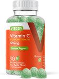 Viteey Gominolas de Vitamina C para Adultos - 1050 mg - 90 Gomitas - Sabor Manzana Ácida