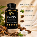 Cocó March N.M.D Candida Cleanse – Limpieza Herbal 30 Días con Enzimas Digestivas – 120 Cápsulas Vegetales