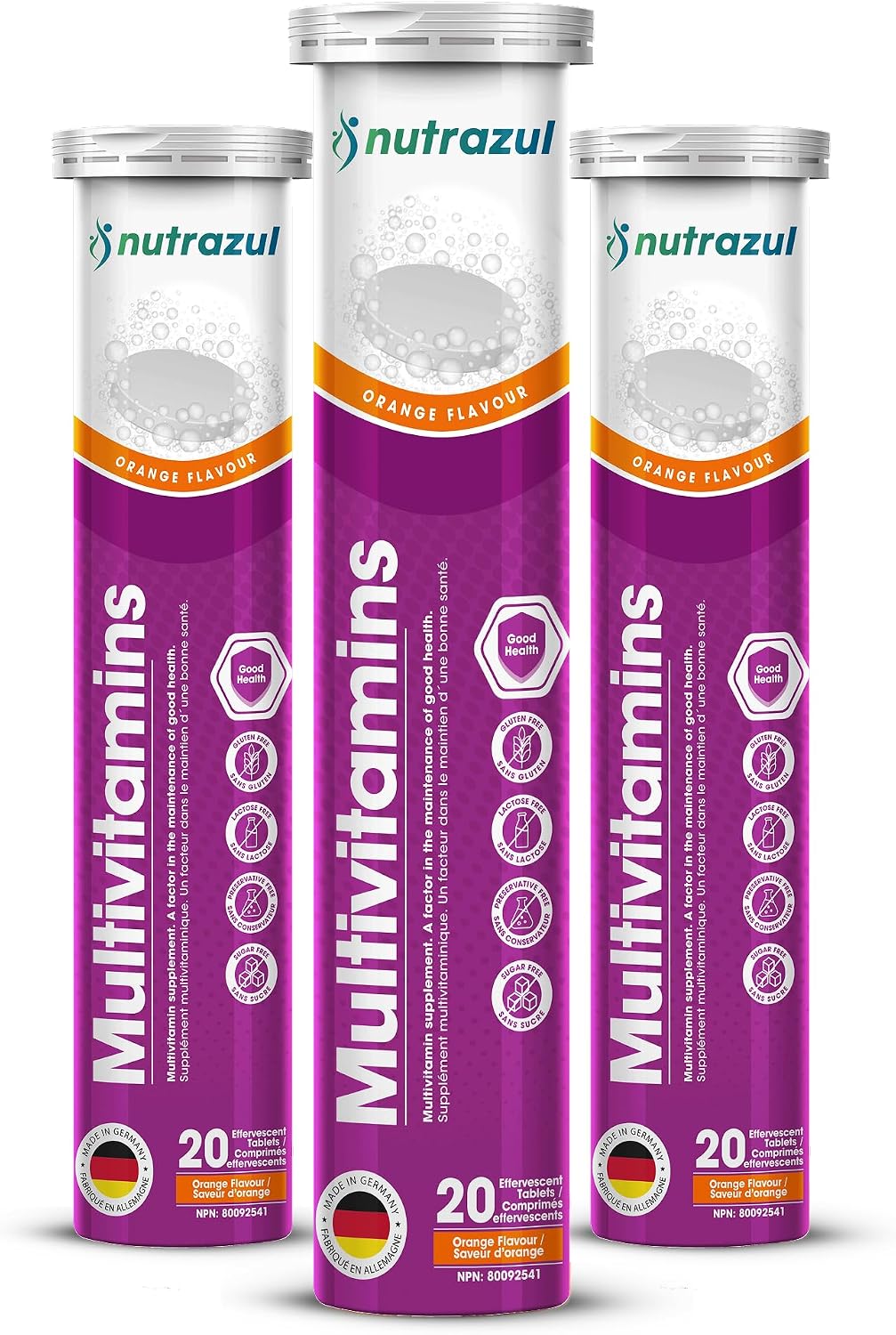 nutrazul Multivitamínico Efervescente - 60 Comprimidos Sabor Naranja
