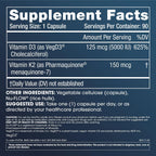 ProHealth Vitamina D3 + K2 | 90 Cápsulas | VegD3® & MK-7 para Huesos, Corazón e Inmunidad