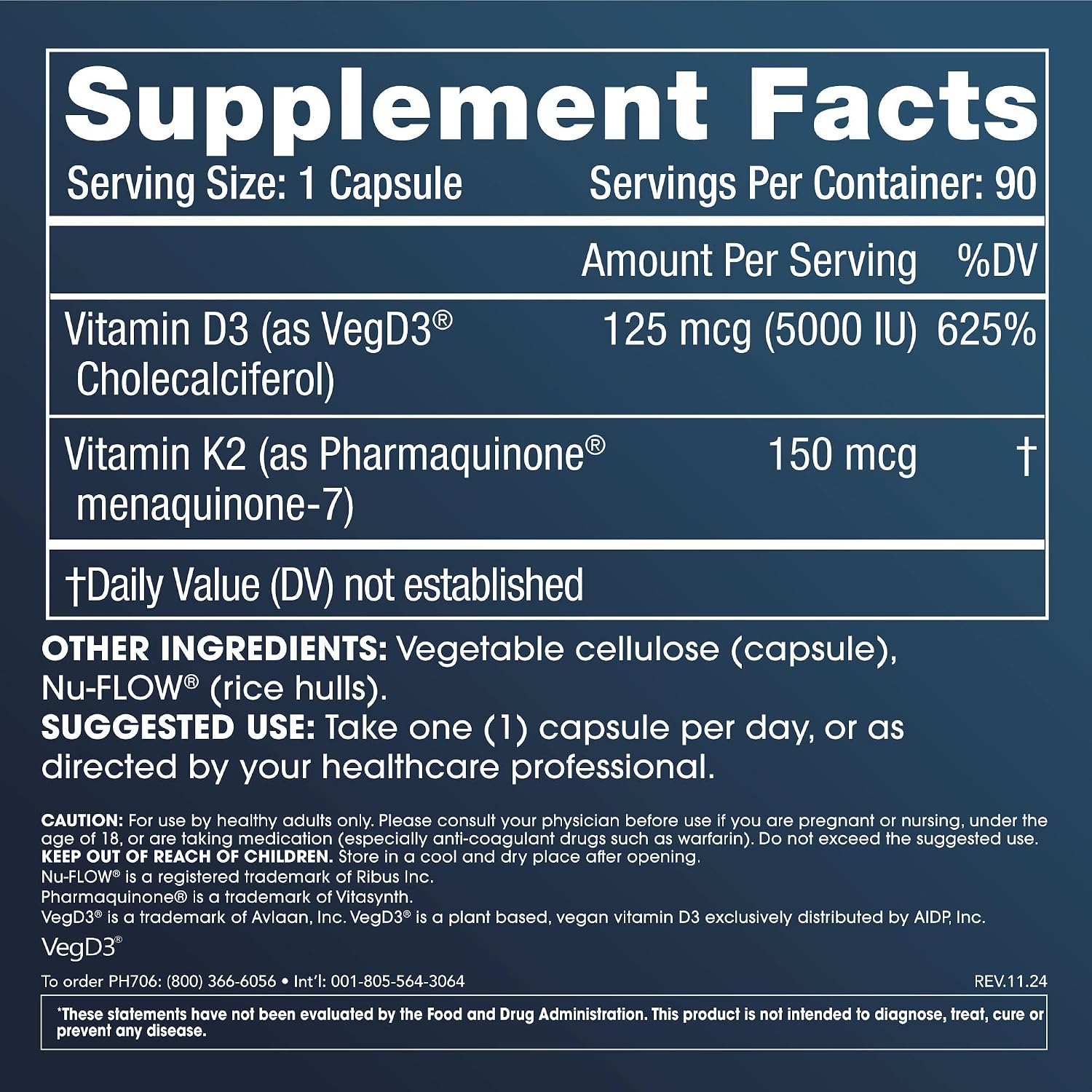 ProHealth Vitamina D3 + K2 | 90 Cápsulas | VegD3® & MK-7 para Huesos, Corazón e Inmunidad