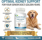 Nutrition Strength Kidney Support for Dogs - Apoyo Renal, Vejiga y Tracto Urinario, con Arándano Rojo Orgánico y Astrágalo, 120 Comprimidos Masticables