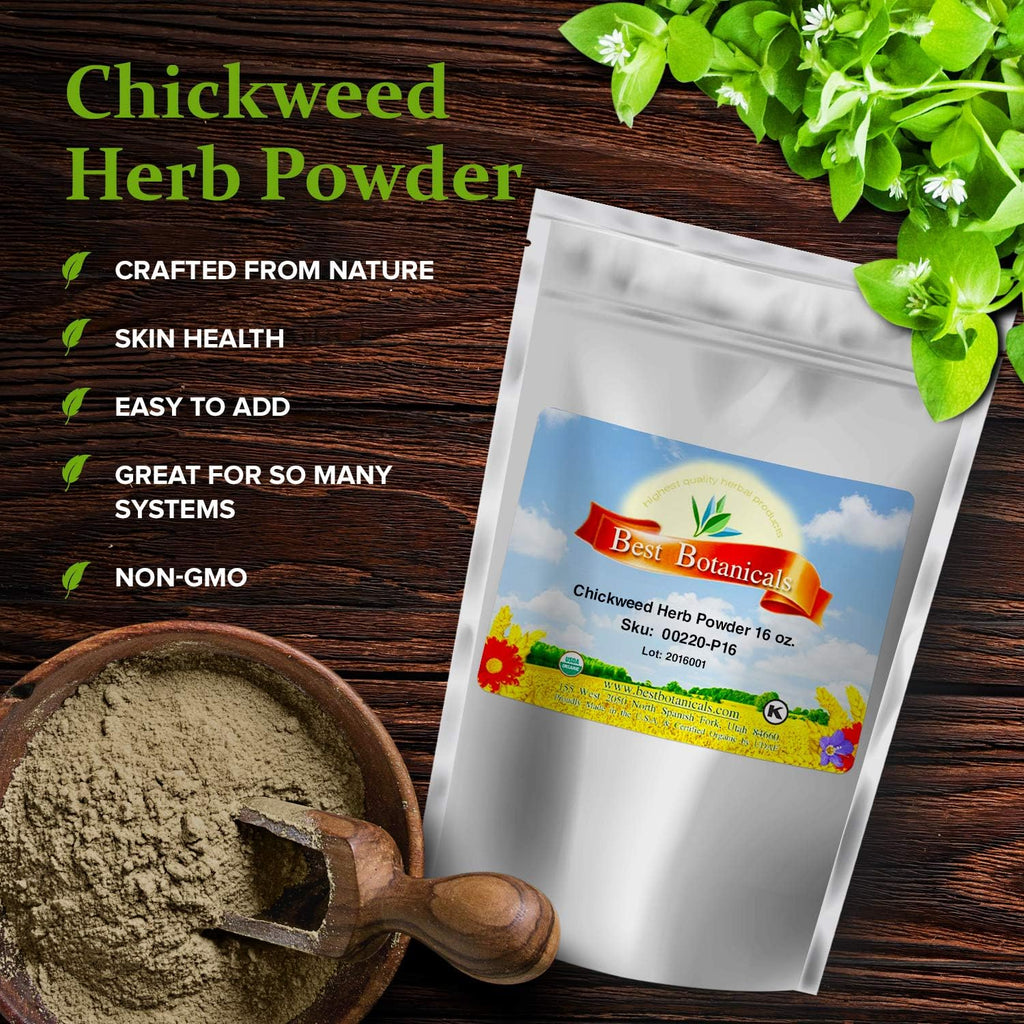 Mejores Botánicos Polvo de Hierba de Pamplina 454 g