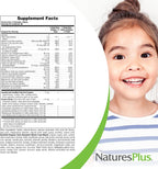 NaturesPlus Animal Parade Gold Multivitamínico Infantil - 120 comprimidos masticables - Sabores cereza, naranja y uva - Vegetariano, sin gluten