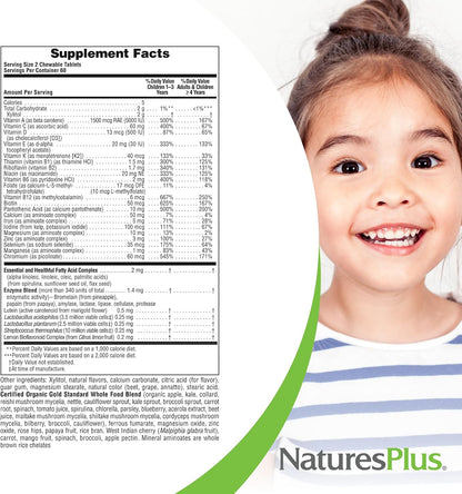 NaturesPlus Animal Parade Gold Multivitamínico Infantil - 120 Comprimidos Masticables Sabor Cereza, Naranja y Uva – Image 5