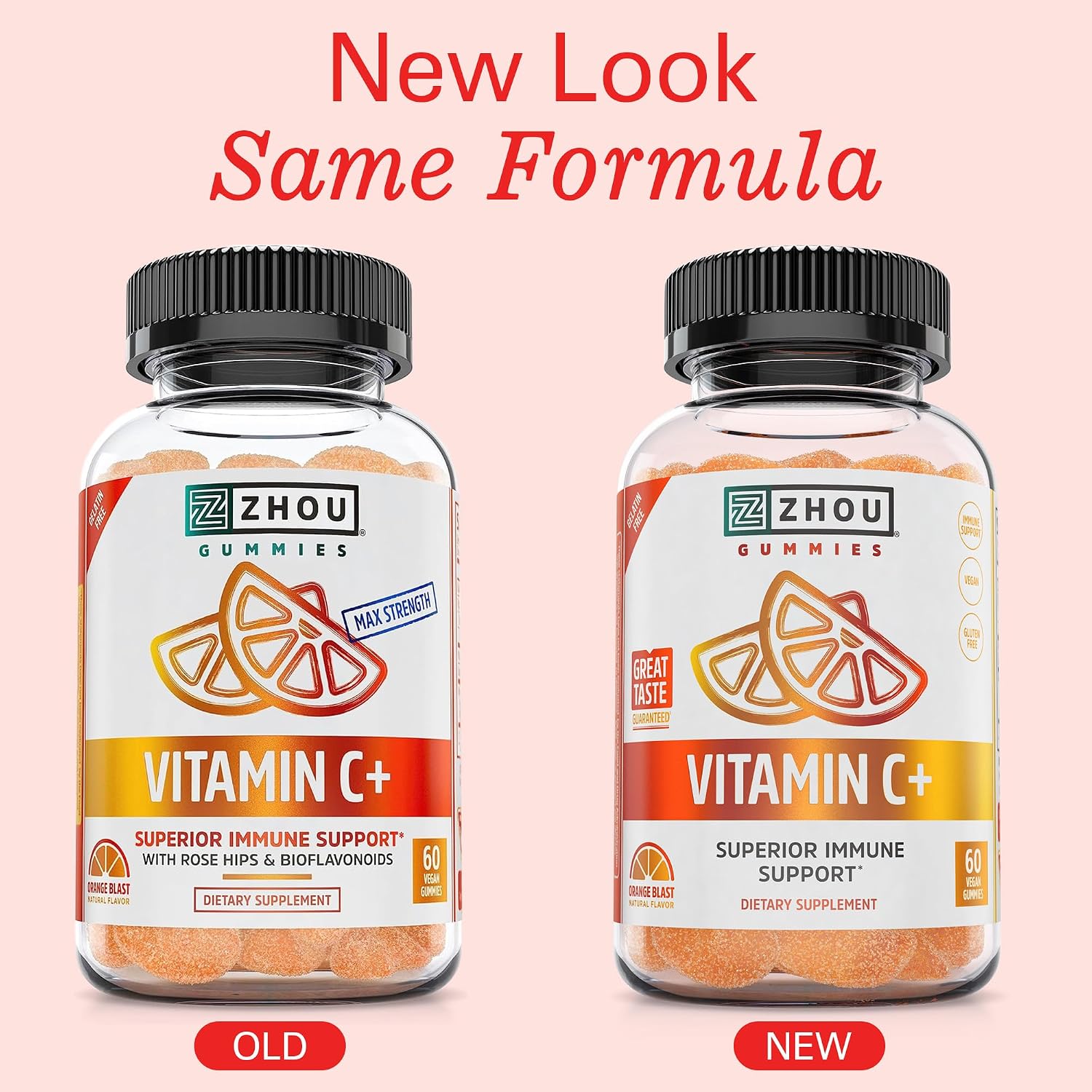 Zhou Vitamin C+ Gominolas - 270 mg de Vitamina C con Bioflavonoides y Acerola - 60 Gominolas Veganas