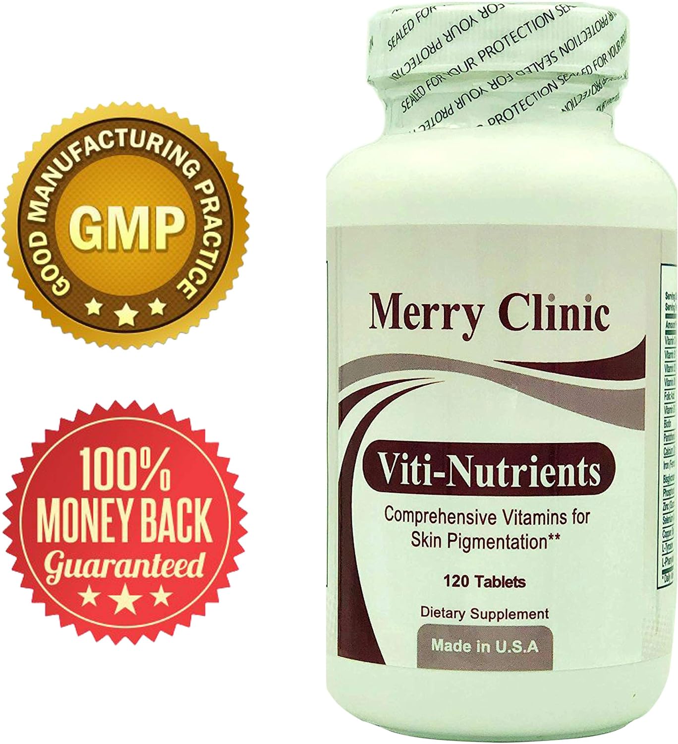 Viti-Nutrients Suplemento Completo para la Pigmentación de la Piel - 120 Comprimidos