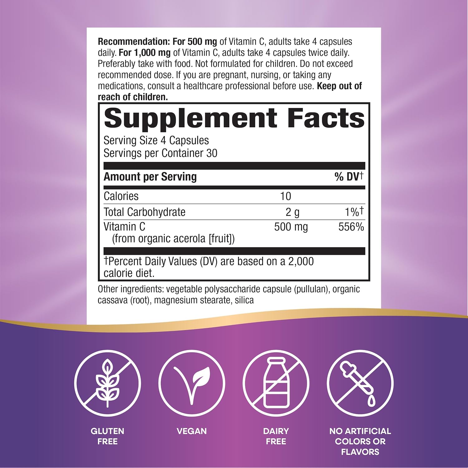 Alive! Organic Acerola Vitamin C - 120 Capsules