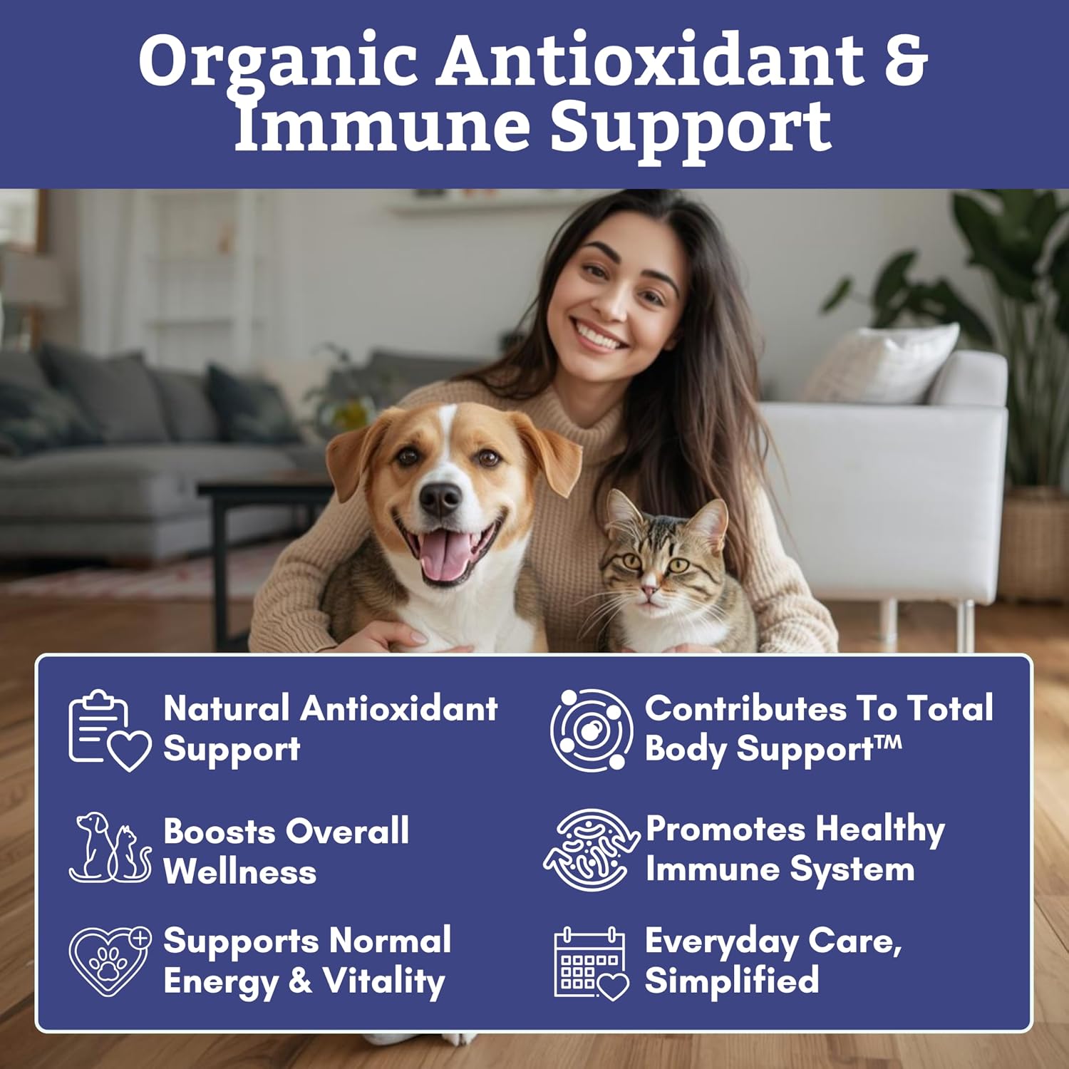 Wholistic Pet Organics Espirulina en Polvo para Perros y Gatos - 85 Dosis