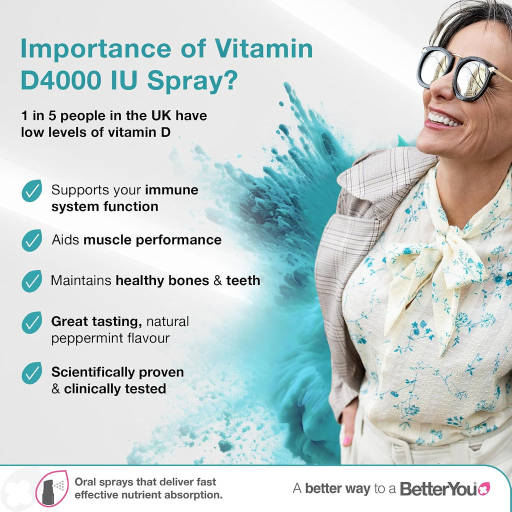 Atrilly DLux4000 Vitamina D3 Spray Oral 4000 IU - Sabor Menta Natural