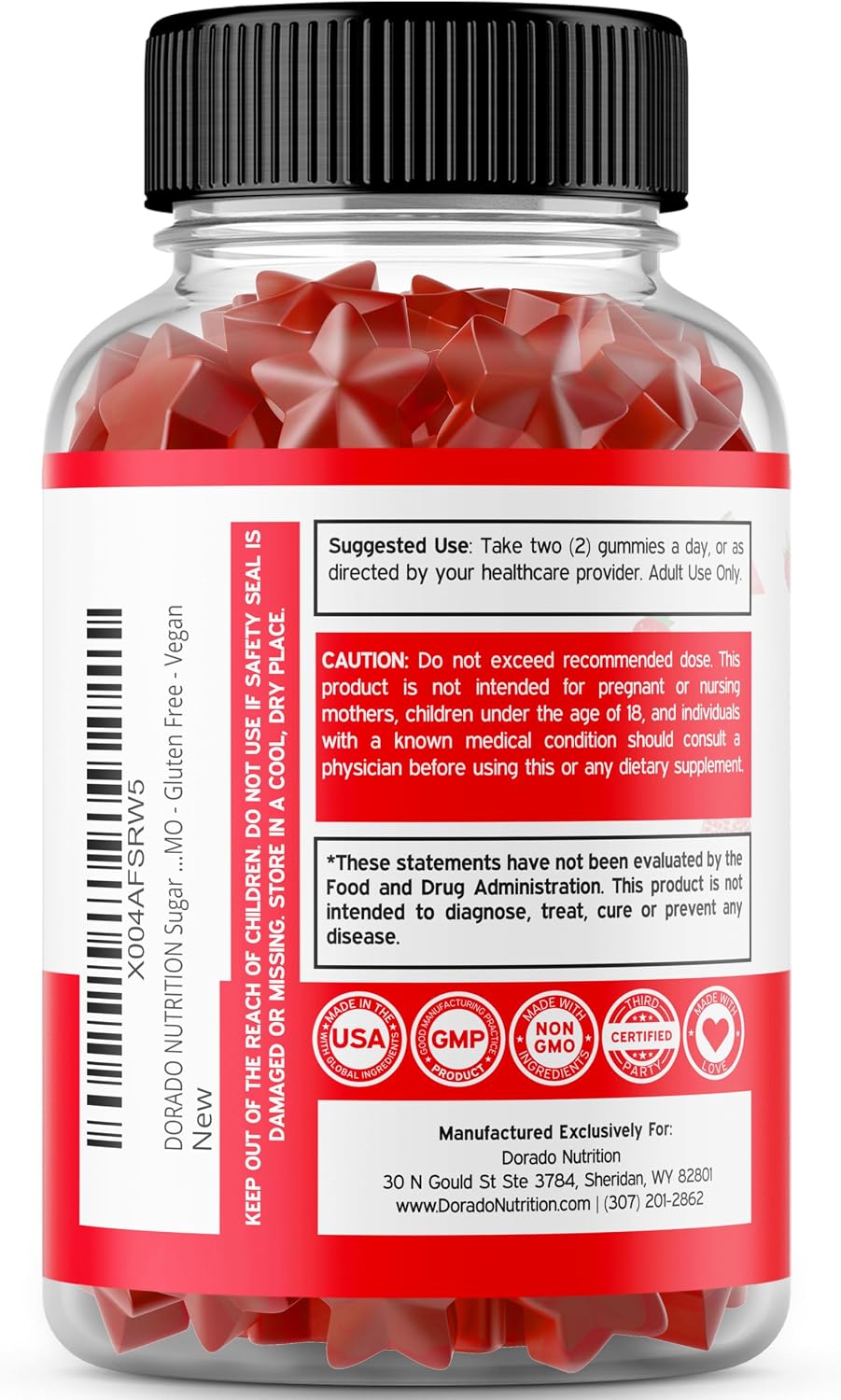 Fruit and Veggies Supplement (120 Gominolas) - Gominolas de Frutas y Verduras sin Azúcar para Adultos - Apoyo Inmunológico - No OGM, Vegano