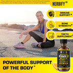 HERBIFY Vitamina D3 10000 UI - Gotas Líquidas - Salud Ósea e Inmunológica - 30 Días - 60 ml