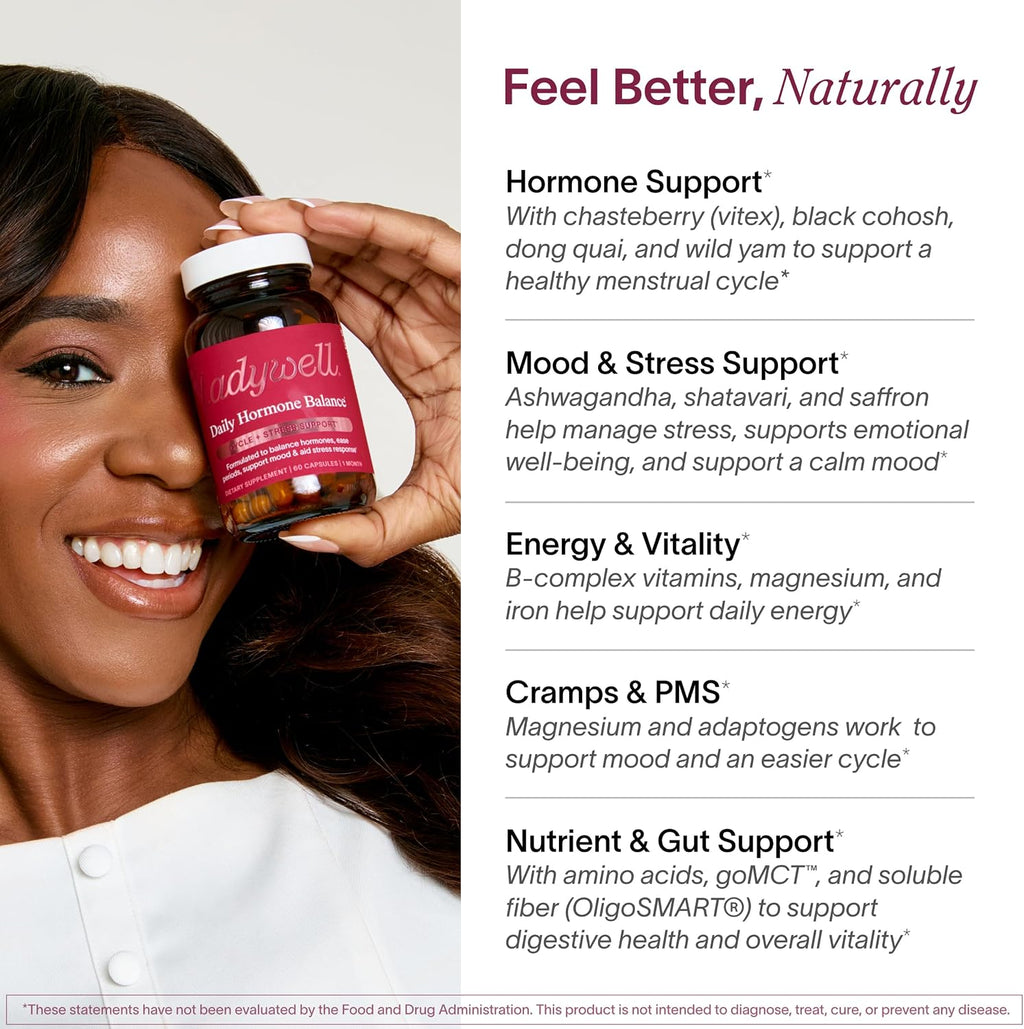 Ladywell Daily Hormone Balance Cápsulas - Apoyo Hormonal Natural para Mujeres