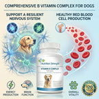 Nutrition Strength Complejo B para Perros, 120 Comprimidos Masticables