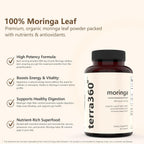 Cápsulas de Moringa Orgánica en Polvo - 800mg, 60 Cápsulas