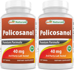 Best Naturals Policosanol 40mg, 120 comprimidos - Apoyo cardiovascular*