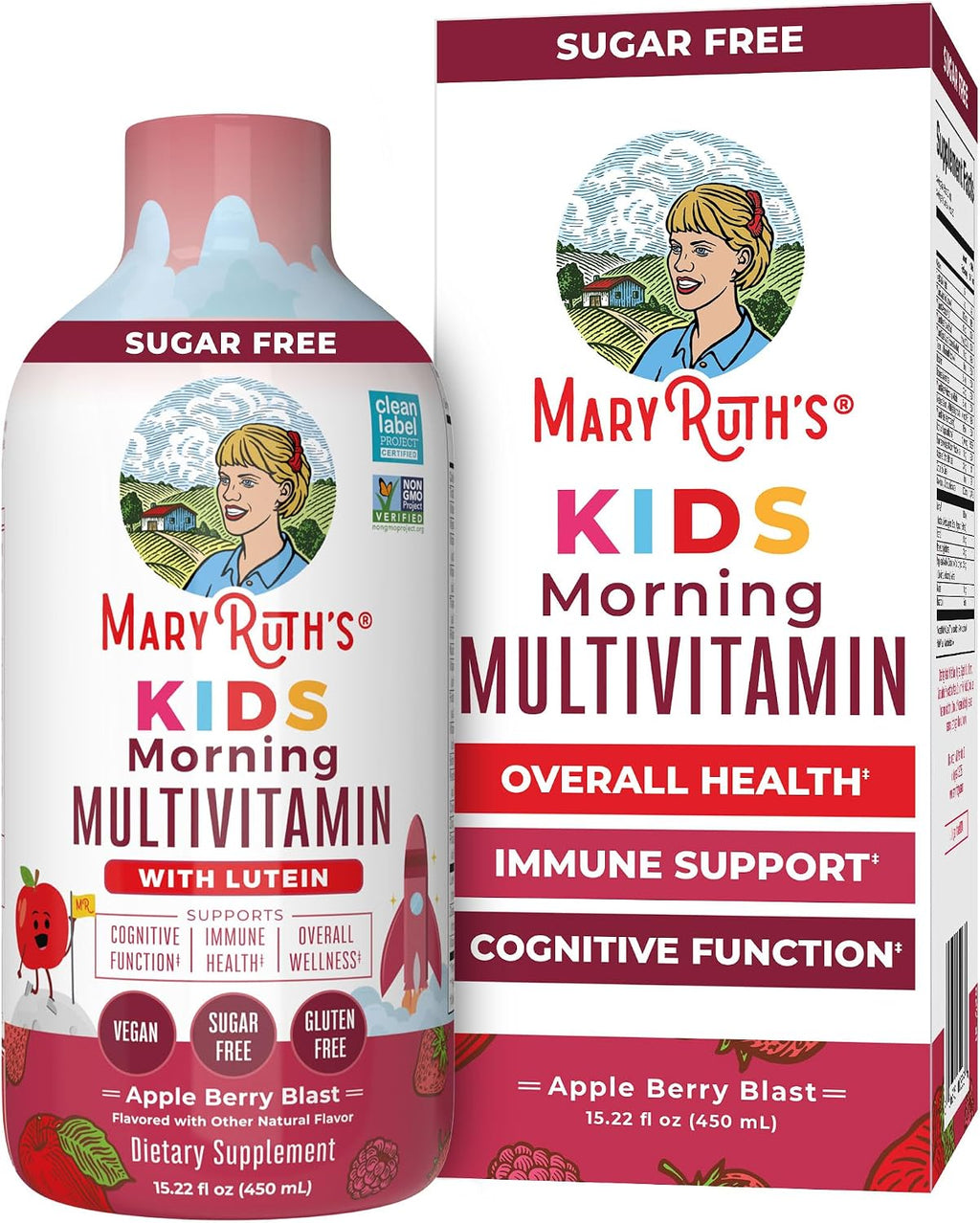 MaryRuth's Multivitamínico Líquido para Niños - Sabor Manzana Baya - 450 ml