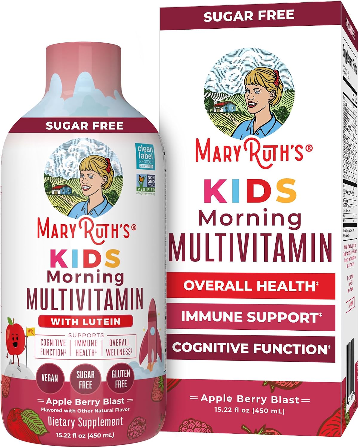 MaryRuth's Multivitamínico Líquido para Niños - Sabor Manzana Baya - 450 ml