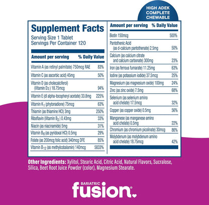 Bariatric Fusion Multivitamínico Masticable – Vitamina K: contribuye a la coagulación sanguínea normal y al – Image 4
