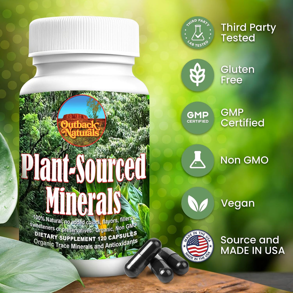 Fulvic Humic Mineral Blend – Complejo de Minerales Traza y Electrolitos, 120 Cápsulas Veganas