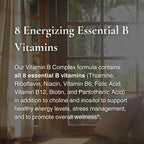 Utzy Naturals Complejo B | Vitaminas B Esenciales con Colina e Inositol | 60 Cápsulas