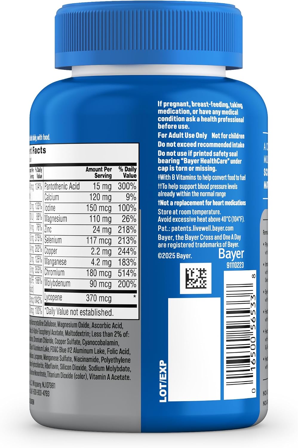 One A Day Men's 50+ Multivitamínico 100 comprimidos
