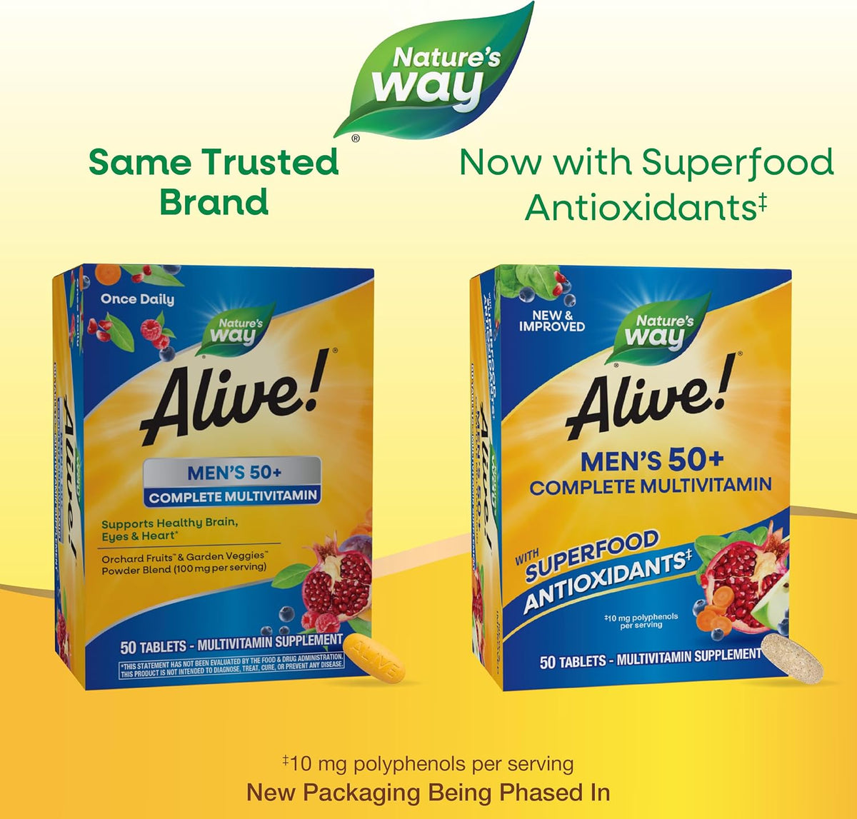 Nature's Way Alive! Men's 50+ Multivitamin – Salud del corazón, los músculos y la vista*: El magnesio contribuye – Image 2