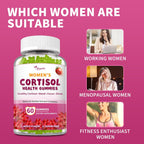 Wanish Gominolas de Cortisol para Mujeres - 60 Gominolas Sabor Manzana