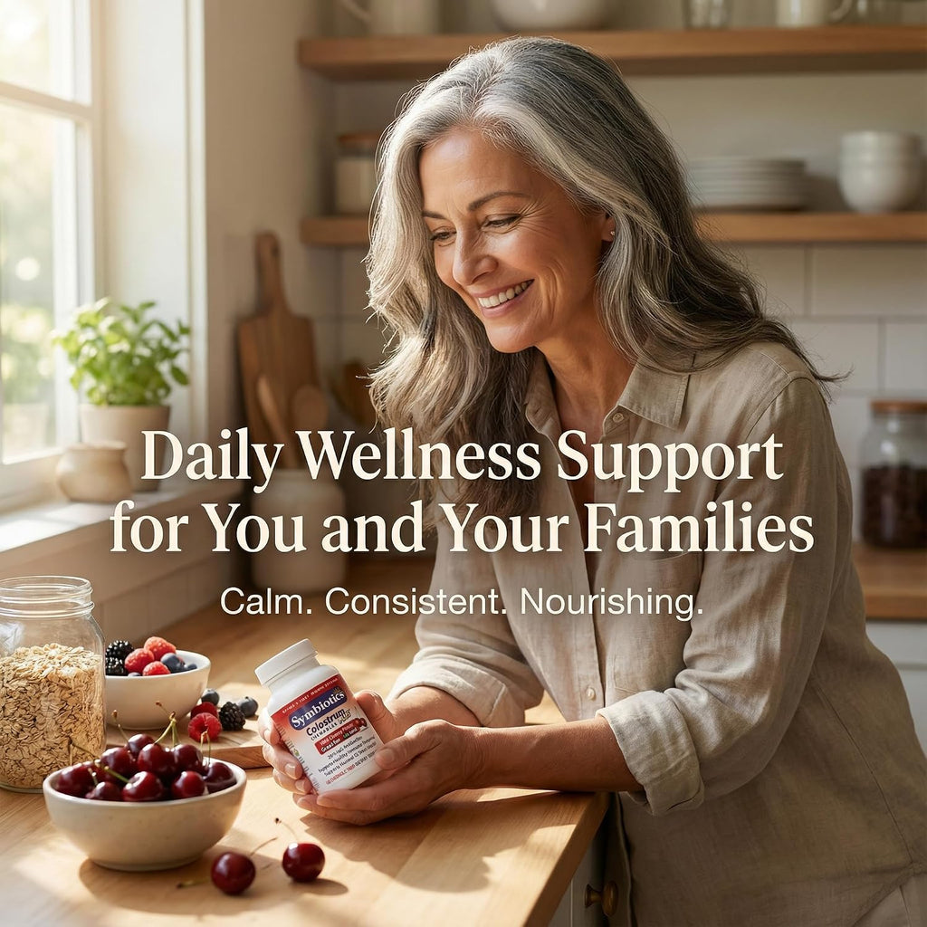 Symbiotics Colostrum Plus Chewables - Complemento Alimenticio con Calostro Bovino
