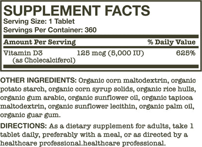 Futurebiotics Vitamin D3 5,000 IU (125 mcg) – Absorción y utilización normal del calcio y del fósforo , – Image 6