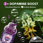 Well&Whole Gominolas Dopamine - Mucuna Pruriens 500mg, L-Tirosina 200mg y Ashwagandha, Apoyo al Estado de Ánimo y Concentración, Sabor a Bayas, Sin Gluten, 60 Gominolas